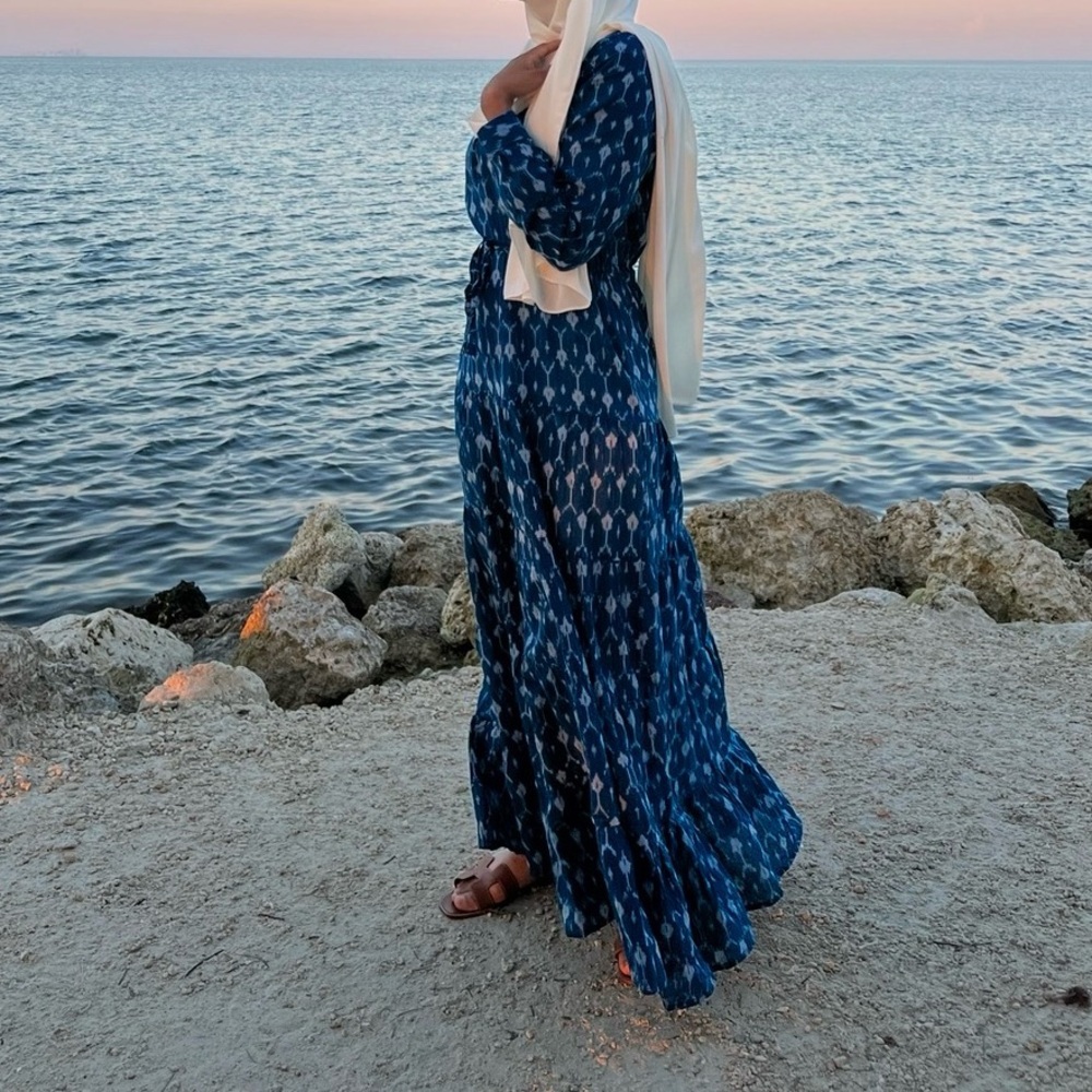 Kleed Tribal Pattern Cotton Maxi Dress